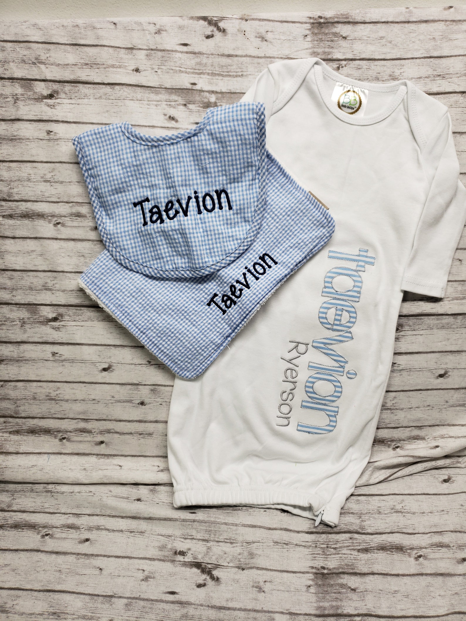 Boy baby gown with name personalized boy infant gown with Etsy