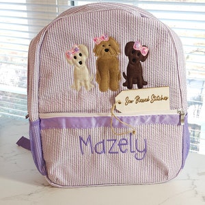 Mochila Seersucker Personalizada: Bolsa para Fraldas com Aplique Monograma