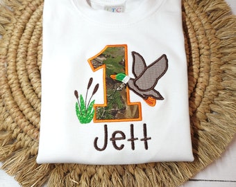 Duck Hunting Birthday Shirt: Personalized Boy Number Tee