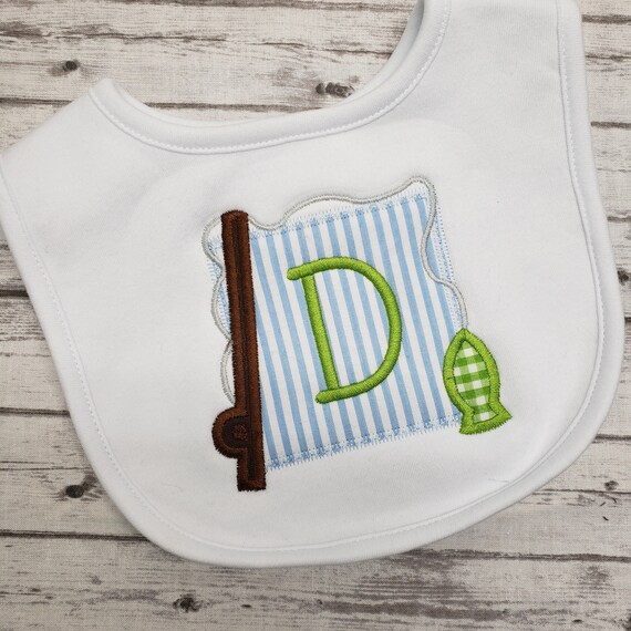 monogrammed baby bibs