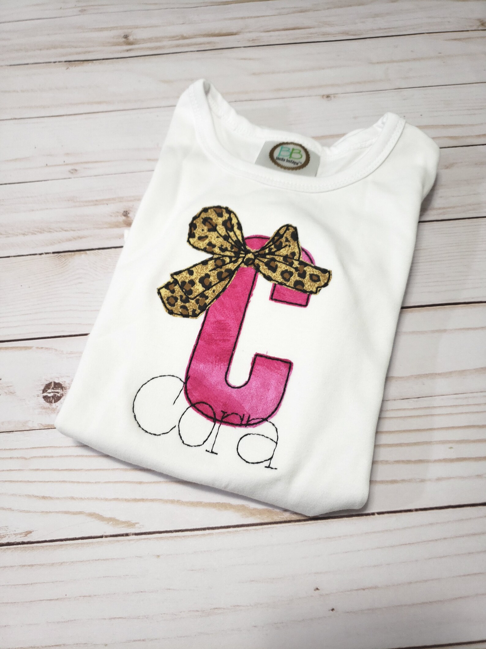 Applique initial shirt / applique monogram shirt Etsy