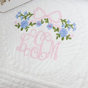 Personalized Baby Quilt: Monogrammed Cotton Keepsake Blanket