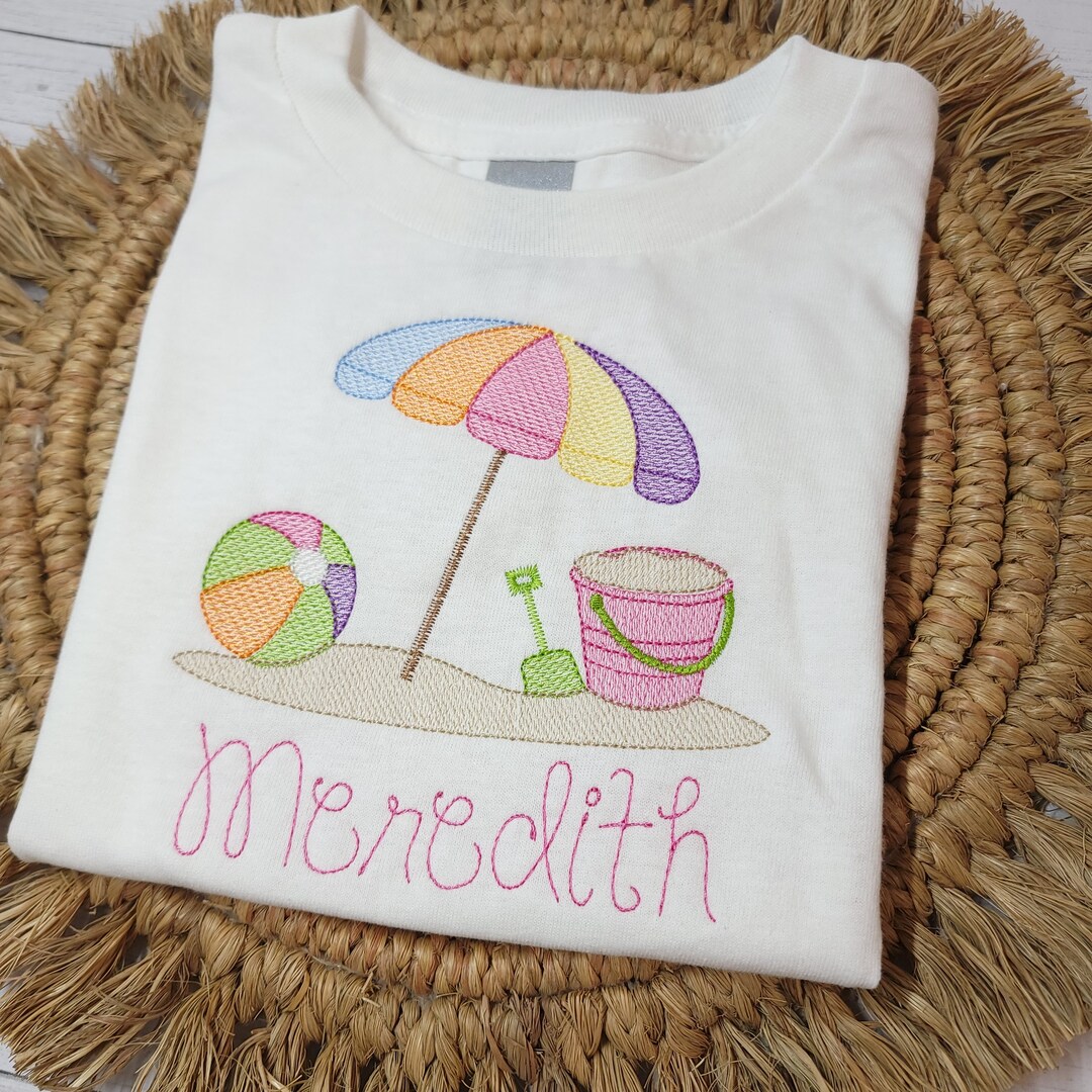 Personalized Girl Beach Shirt, Girl Summer Shirt, Custom Girl Summer Shirt Etsy