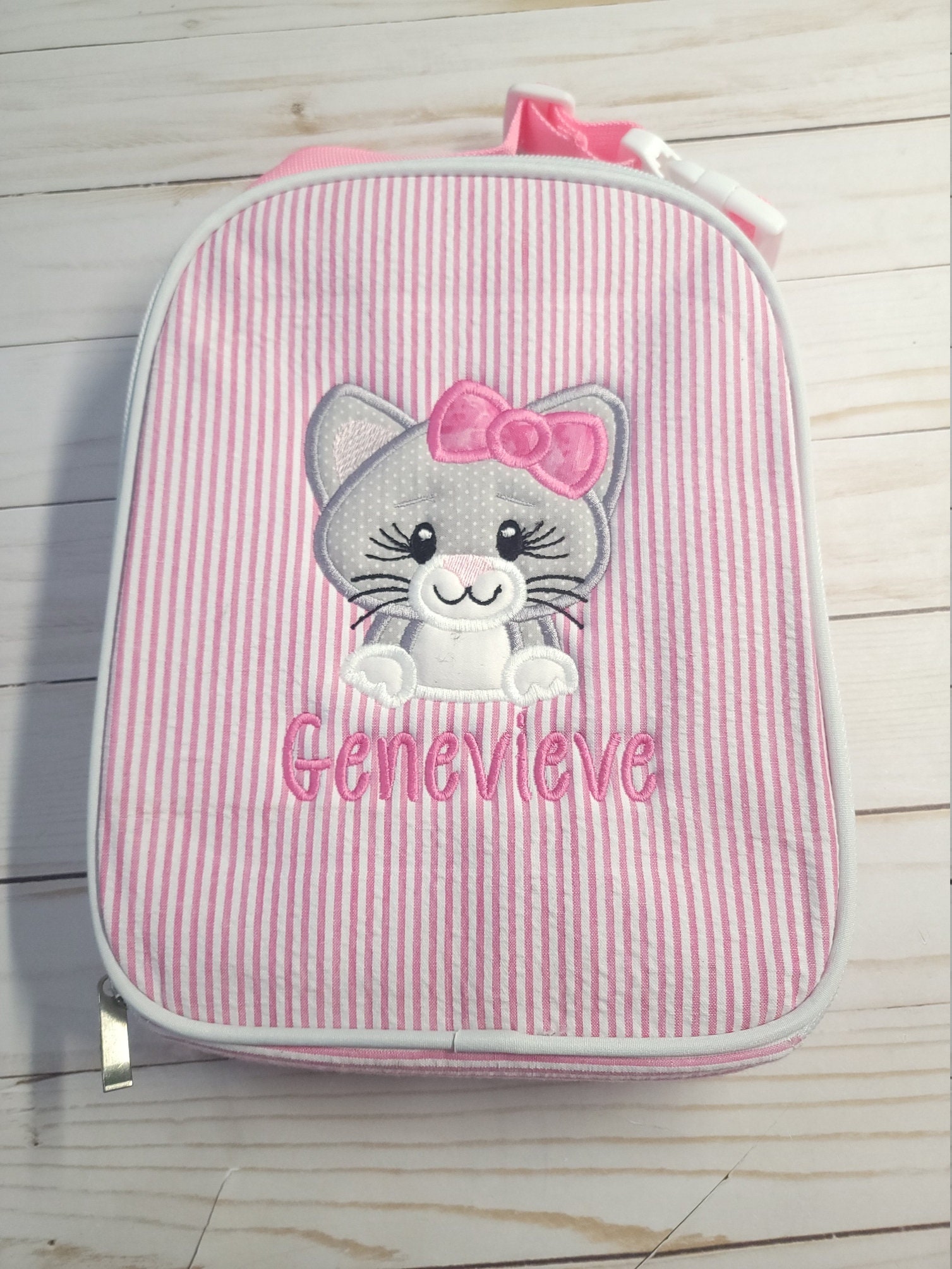 Personalized Small Seersucker Backpack - Assorted Colors – Cat's Meow  Personalized Gifts