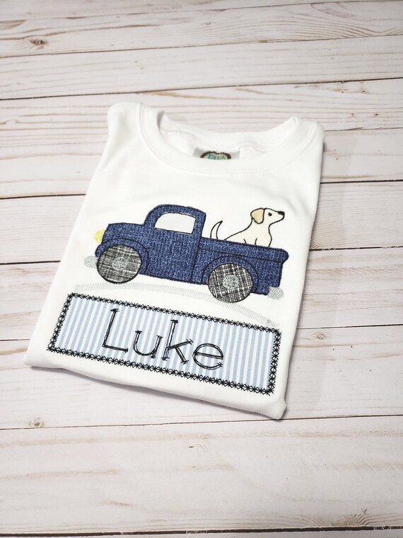 toddler boy applique shirts