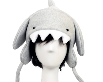 Great White Shark Fleece Hat Attack of Super Rawr Awesome Winterness