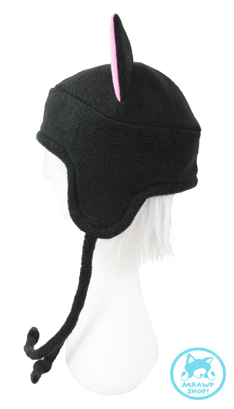 Black Cat Hat With Pink Ears of Cute Pinkness Etsy New Zealand