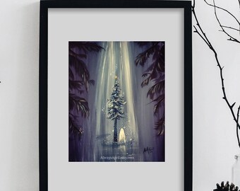 Booyancy on the Bayou  - Holiday Spirit- Ghost painting - Print-1  April Alayne
