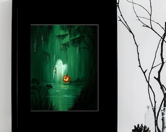 Buoyancy on the Bog - 5 - Ghost painting - Print-  April Alayne