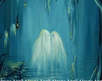 Buoyancy on the Bog - Romance Remembered - Ghost painting 3 - Print-  April Alayne