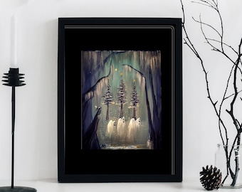 Booyancy on the Bayou  - Holiday Spirit- Ghost painting - Print- 3-  April Alayne