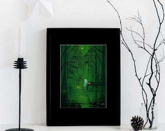 Buoyancy on the Bog - 8 - Ghost painting - Print-  April Alayne