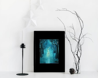 Buoyancy on the Bog - 2 - Ghost painting - Print-  April Alayne