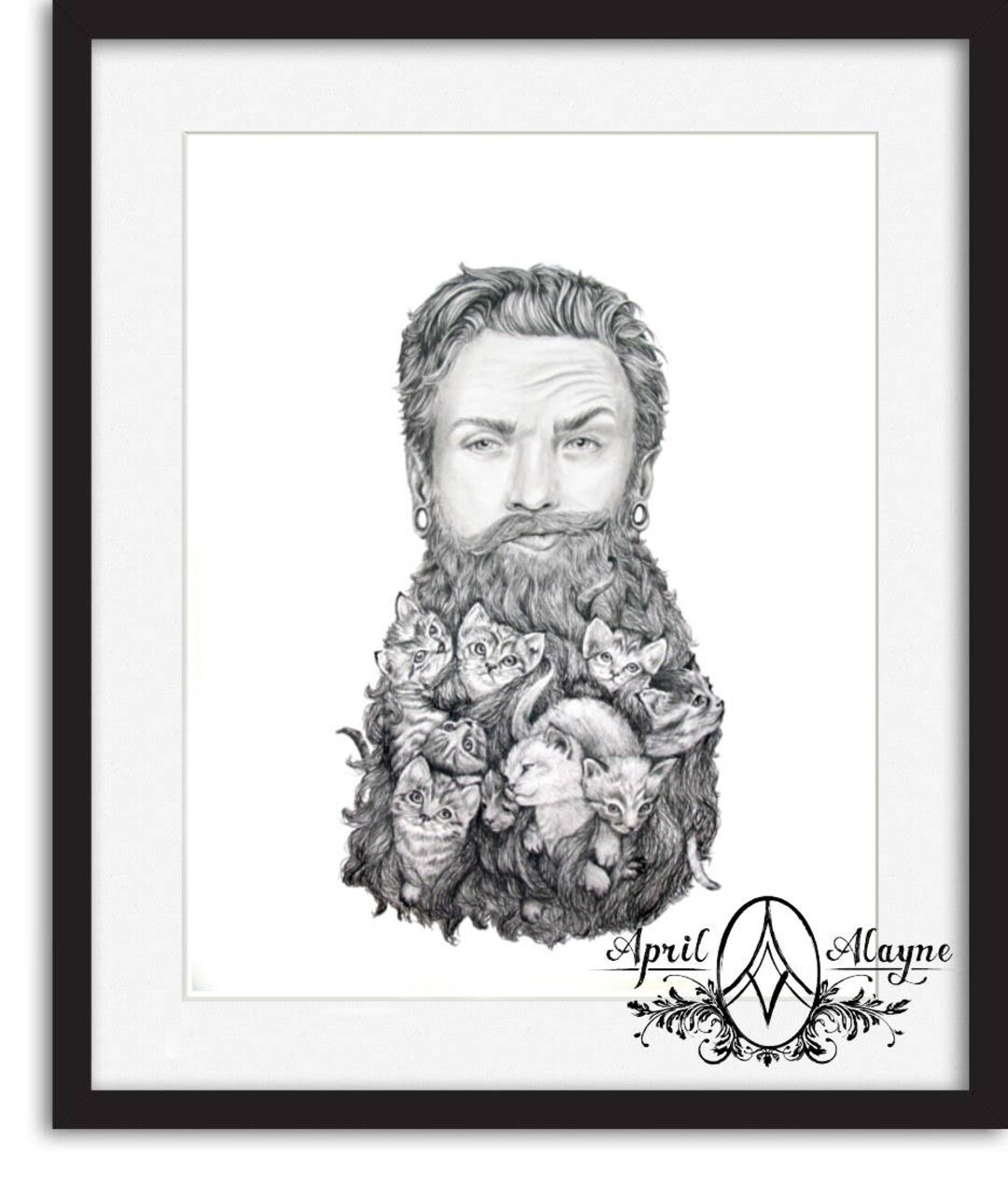 My drawing from the series «Beard man» №1 — Steemit