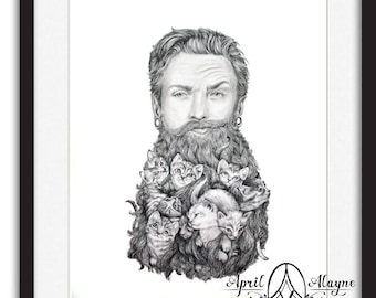 Kitten Beard - Illustration- April Alayne
