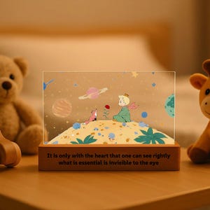 Enchanted Little Prince Night Light - Heartwarming Gift For Book Lovers, Nursery Decor & Birthday Presents