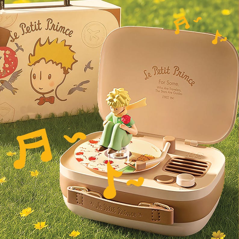 Benutzerdefinierte kleiner Prinz Bluetooth-Lautsprecher Geschenk, personalisierte Name Spieluhr für Kinderzimmer Dekor, Kinderzimmer Geschenk, Geburtstag Andenken, Kinderzimmer Dekor Bild 1
