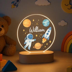 Night light rocket, space, baby gifts,Moon Landing Night Light, To The Moon Night Lamp, Astronaut Globe Light, Custom Astronomy Gift
