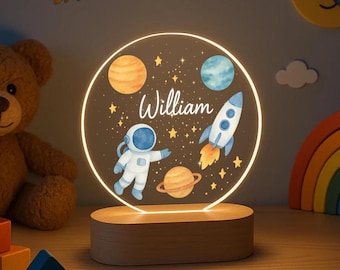 Night light rocket, space, baby gifts,Moon Landing Night Light, To The Moon Night Lamp, Astronaut Globe Light, Custom Astronomy Gift
