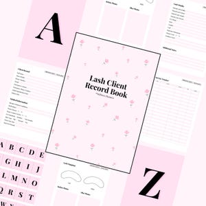 Lash Klientinnenbuch, Lash Klientinnen Sets organisieren, Klientinnenbuch für Lash Techs, Lash Mlustering, Lash Künstlerplaner, Lash Tech Planner