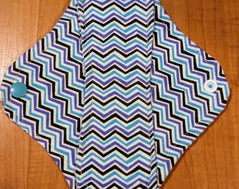 5 Blue zig zag panty liners set