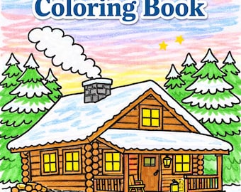 Cozy Home Coloring Book PDF | 40 Relaxing Coloring Pages | Easy, Bold Line Art | Printable Adult Coloring Book