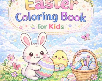 Easter Coloring Book for Kids | Bold & Easy Spring Pages | Printable ...