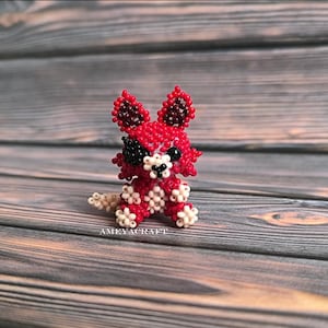 Handcrafted Beaded foxy Figurine
