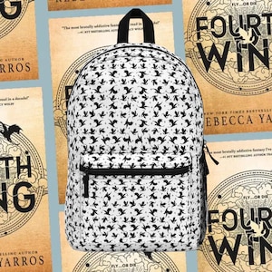 Dragon Riders Backpack, Fantasy Fourth Wing Inspired Bag, School Travel Rucksack, Kids Teens Adults Gift, Book Lover Accessory