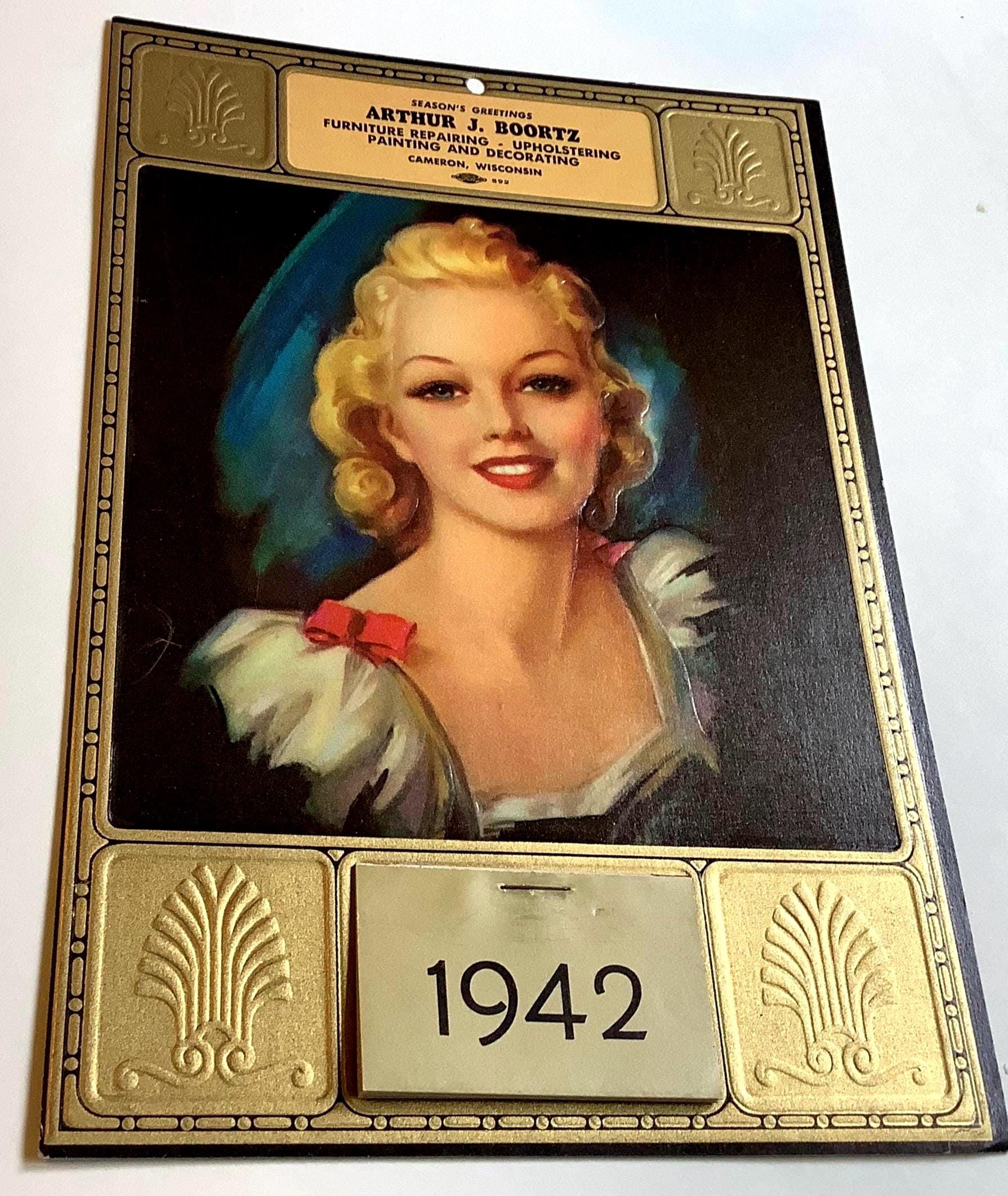 Vintage 1942 Calendar - Etsy