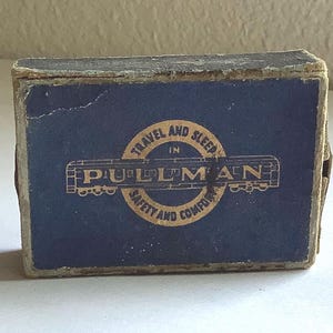 Vintage Pullman train matchbox paper railroad memorabilia