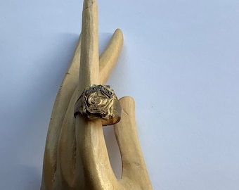 Vintage art deco ring San Francisco Golden Gate Exhibition 1939 estate, size 7 1/2