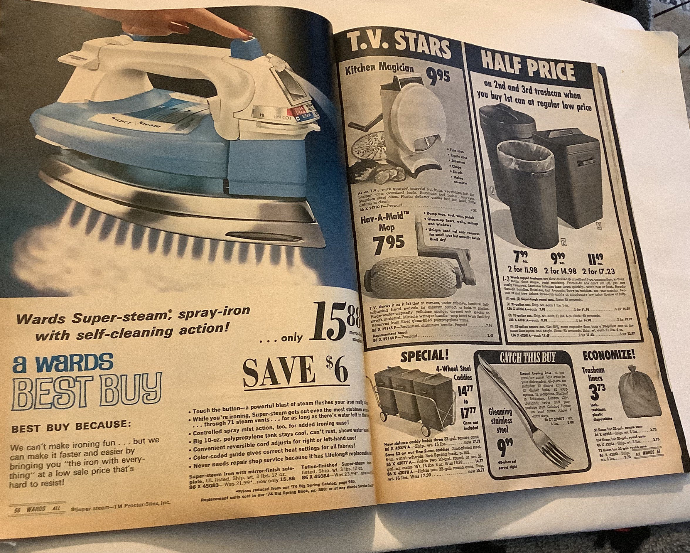 Vintage Mid Century Montgomery Wards Catalog Polyester, Carol Brady