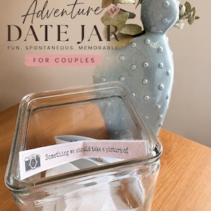 Avontuurlijke datepot voor stellen, verrassingsuitdaging promptkaarten (pdf-download)