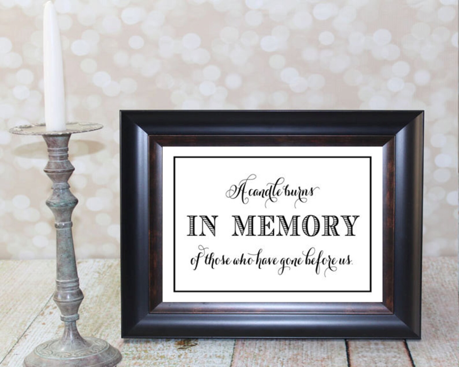 A Candle Burns in Memory of Those Who Have Gone Before Us. - Etsy