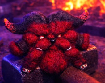Ornn Brooch | Small Felt Art | Lol Inspired | Handmade Collectible Pin