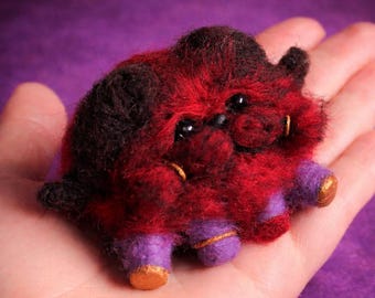 Needle Felted Ornn Poro Plushie | League of Legends Miniature Art Toy