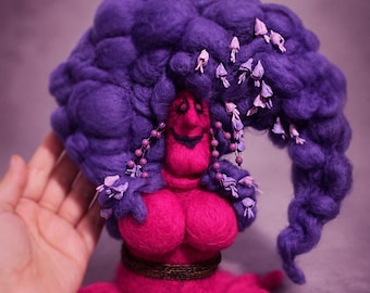 Lady Tree Figure | Handmade Soft Sculpture |  Needle Felted Fanart