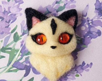 Kilala Nekomata Brooch | Small Felt Art | Handmade Pin