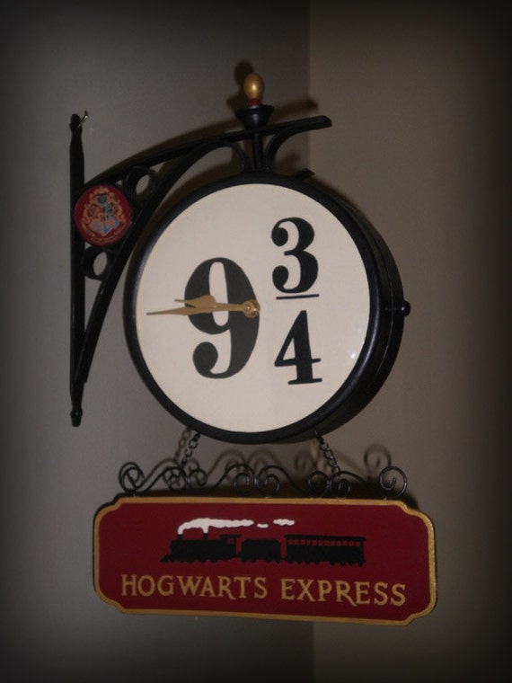 2seitig Hogwarts Express Gleis 9 3/4Wanduhr Etsy