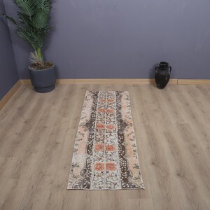 Oushak Runner Rug, 2x6 Rug, Handmade Runner,Runner Rug,Vintage Rug,Turkish Rug,Vintage Runner Rug,Anatolian Runner,Turkish Runner Rug,35151