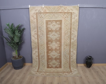 Oushak Rug, Turkish Rug, Rug, Bohemian Rug, Wool Rug, Handmade Rug,Natural Rug,Antique Rug,Anatolian Rug,Boho Rug,Vintage Rug,5x8 Rug,34803