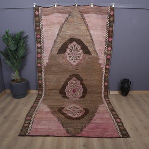 Oushak Rug 5x11, Anatolian Rug,Faded Rug 5x11,Oversize Rug,Vintage Turkish Rug,Turkish Vintage Rug,Natural Rug,Pastel Rug,Handmade Rug,27925