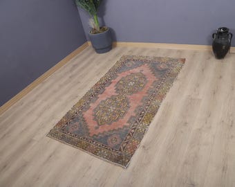 Tapis vintage Turquie, tapis doux 3 x 6, tapis de salon, tapis antique, tapis turc 3 x 6, tapis vintage, tapis anatolien, tapis naturel, tapis délavé, tapis bohème, 34620