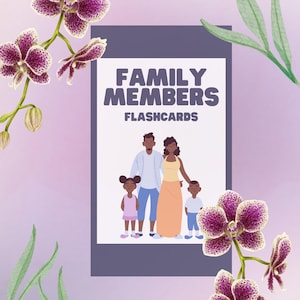 Swahili Flashcards + Worksheet + Song . BONUS family Worksheet + Original Family song | Educational Printable | Language Learning for Kids