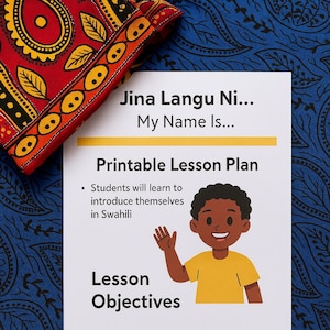 Homeschool children foreign language lesson plan, coloring page, and song