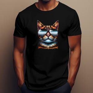 Cool Cat Wearing Sunglasses Unisex Heavy Cotton Tee - Perfect Gift for Cat Lovers, Beach Trip, Casual Wear, Summer Parties, Fun T-Shirt