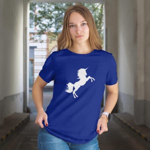 Unicorn Silhouette Shirt, Magical Fantasy T-Shirt, Mythical Creature Top, Rainbow Horse Apparel, Whimsical Graphic