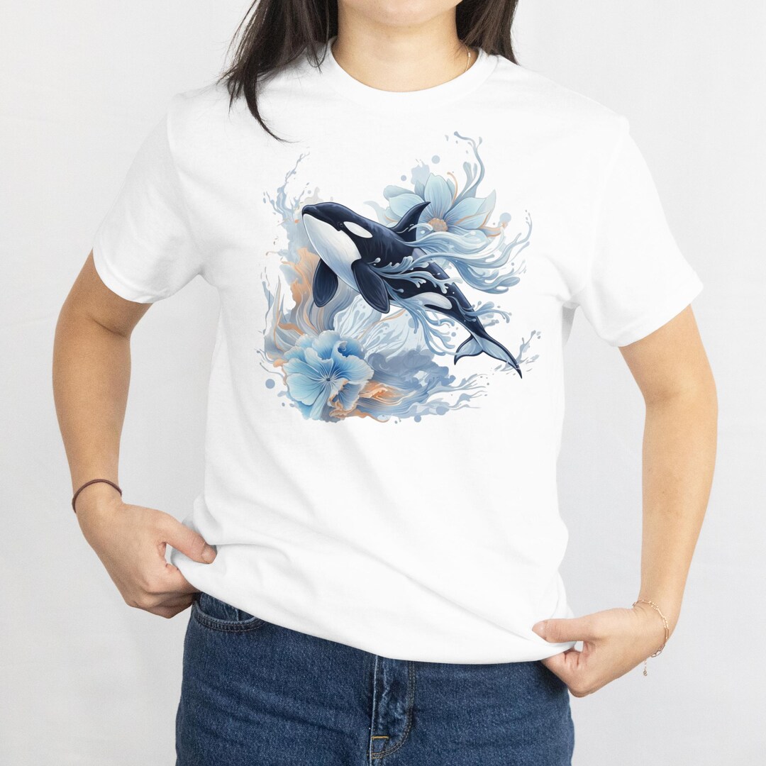 Ocean-inspired Orca T-shirt, Orca Lover Gift Wild Ocean Killer Whale ...
