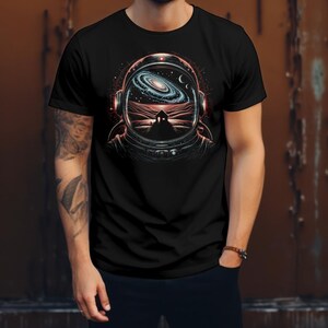 Astronaut T-Shirt Cosmic Unisex Heavy Cotton Tee, Outer Space Shirt, Sci-Fi Enthusiast Gift, Astronomy Lover Apparel, Unique Graphic Tee